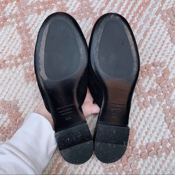 Black Jenni Kayne Olympia Suede Mules Rounded Toe Flats EU 35.5/US 5.5 - Picture 6 of 15